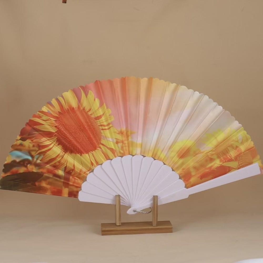 Sunflower Folding Fan Collapsible Decorative Fan Art Craft Dance Fan Party Decoration