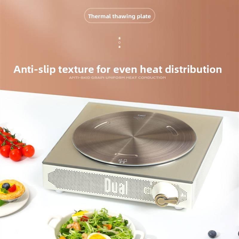 Piastra di Trasferimento Calore per Fornelli Elettrici Pad Magnetico in Rame per Compatibilità Pentole da Cucina
