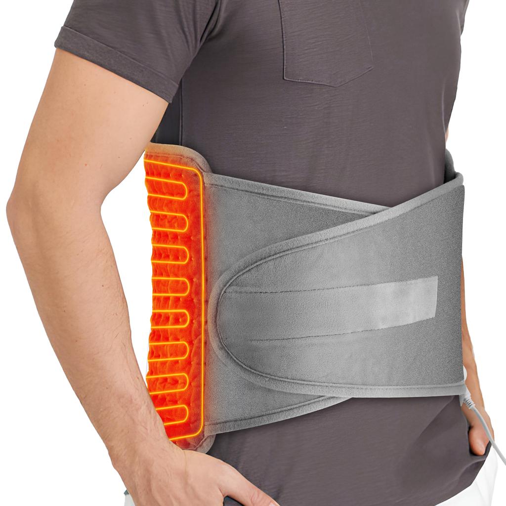 Durable And Safe Back Heating Support Belt Electric Waist Brace With Adjustable Temperature Warm Back Belt Abdomen Warmer Lumbar Support Pad