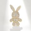 Bo Xin Yun Luxury Zircon Rabbit Brooch: Stylish Space Bunny Corsage Accessory