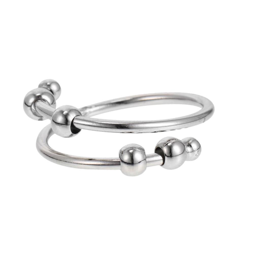 Rotating Bead Stainless Steel Anxiety Relief Ring