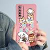 For Realme 7 RMX2151 RMX2155 Phone Case Realme7 4G Back Cover Soft Silicone Sweet Lovely Cartoon Panda Flower Printed Coque Capa