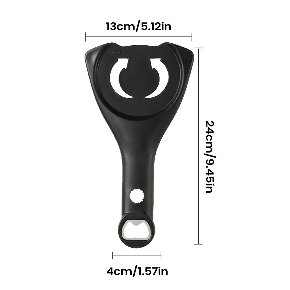 

Manual Jar Opener 4-in-1 Opening Tool For Can Lid Multipurpose Tin Opener For Elderly Women Kids Kitchen Camping Bar Picnic Cafe чёрный