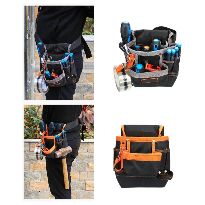 Electrician Tools Bag Waist Pouch Belt Storage Holder Oxford Cloth Tool Belt for Holding Screwdrivers Pencil Hand Tool