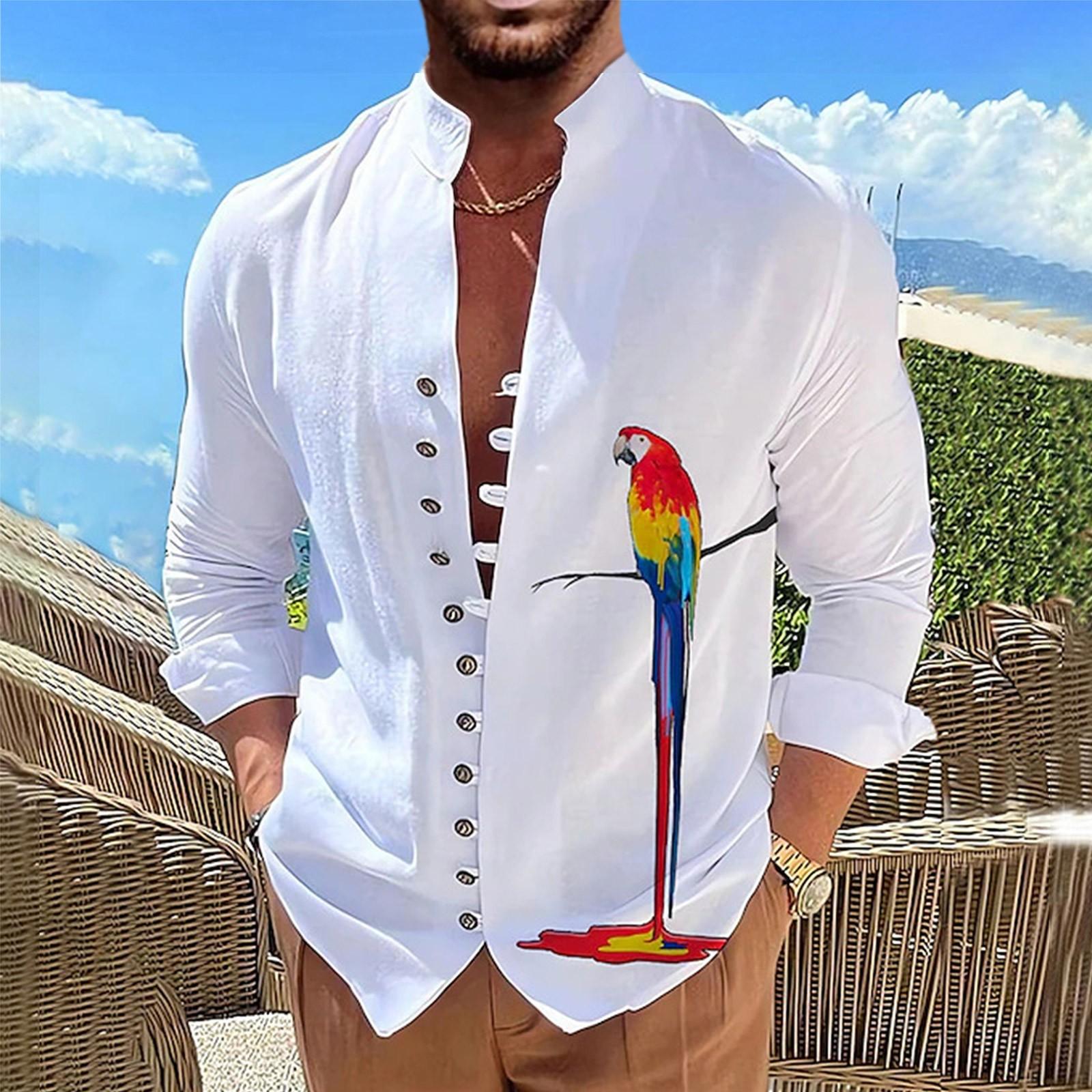 

Новая мужская повседневная свободная рубашка из хлопка и льна в стиле ретро с длинными рукавами XXXL белый