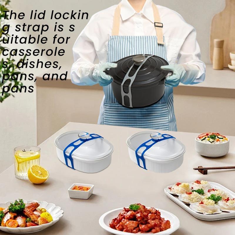 1-20pcs Universal Elastic Lid Strap Reusable Adjustable Holder for Jars Crocks Pots Box Kitchen Cabinet Pantry Travel Storage