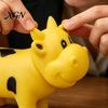 Decompression Toy Squeaky Cow Squeeze with Realistic Sound Soft TPR Fidget for Stress Novelty Scream Relief & Pranks Cute Farm Animal-Shaped