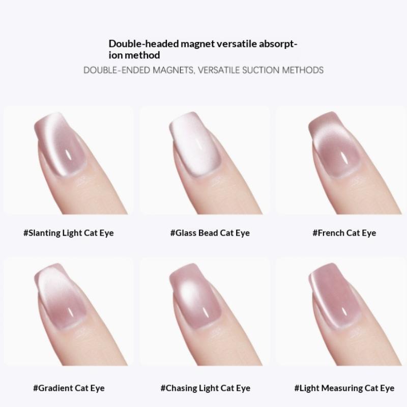 Double Headed Strong Magnetic Stick Cat Eye Magnet With 2 Steel Balls Nail Art Cylindrical For Uv Gel Polish Manicure Pen Tools