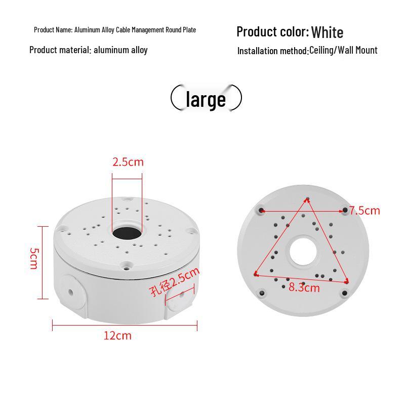 Universelle wasserdichte Aluminium-Kabeldurchführung und Deckenmontage-Halterung für Dome-Kamera