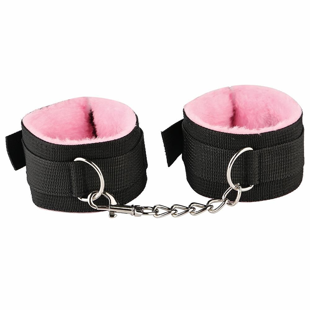 BDSM Bondage Set Stainless Steel Adjustable Telescopic Sex Slave Handcuffs Ankle Cuffs Fetish Restraints Sex Toys for