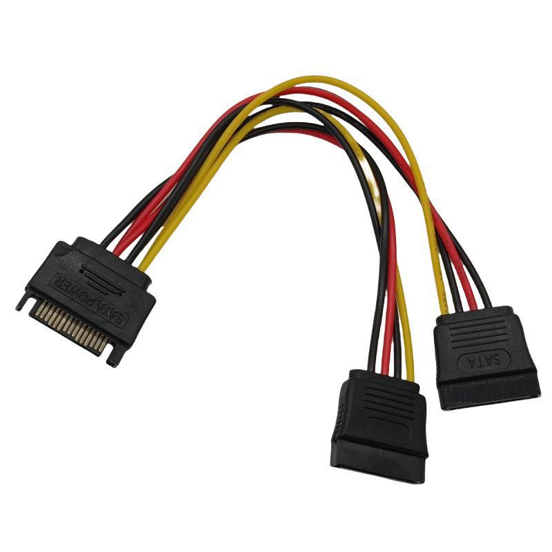 

Кабель живлення SATA 1-to-2 для жорсткого диска та оптичного приводу straight head no iron clip