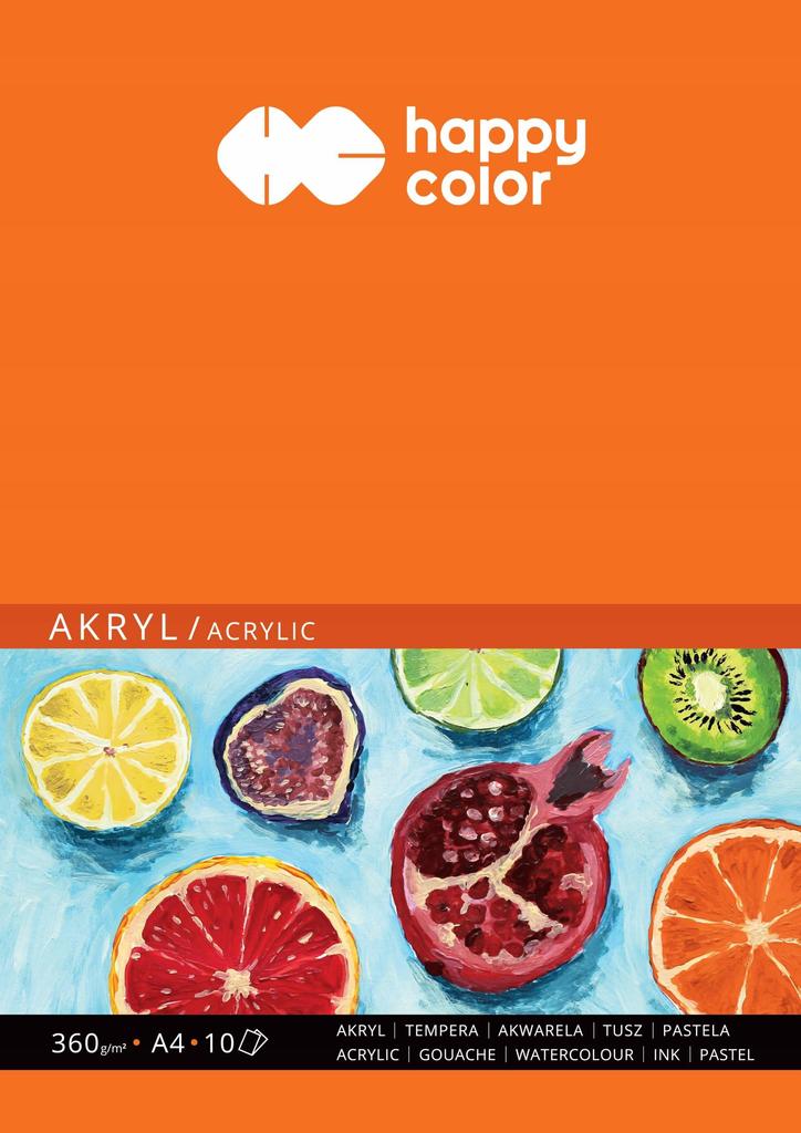 Blok Do Akrylu Art A4/10Ark 360G Happy Color 9522