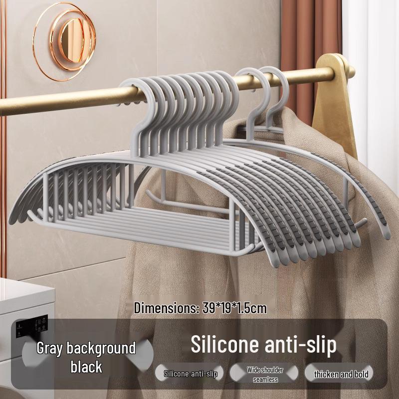 Rutschfester Breitschulter-Kleiderbügel mit spurloser Polsterung für Kleiderschrank und Trockenschutz