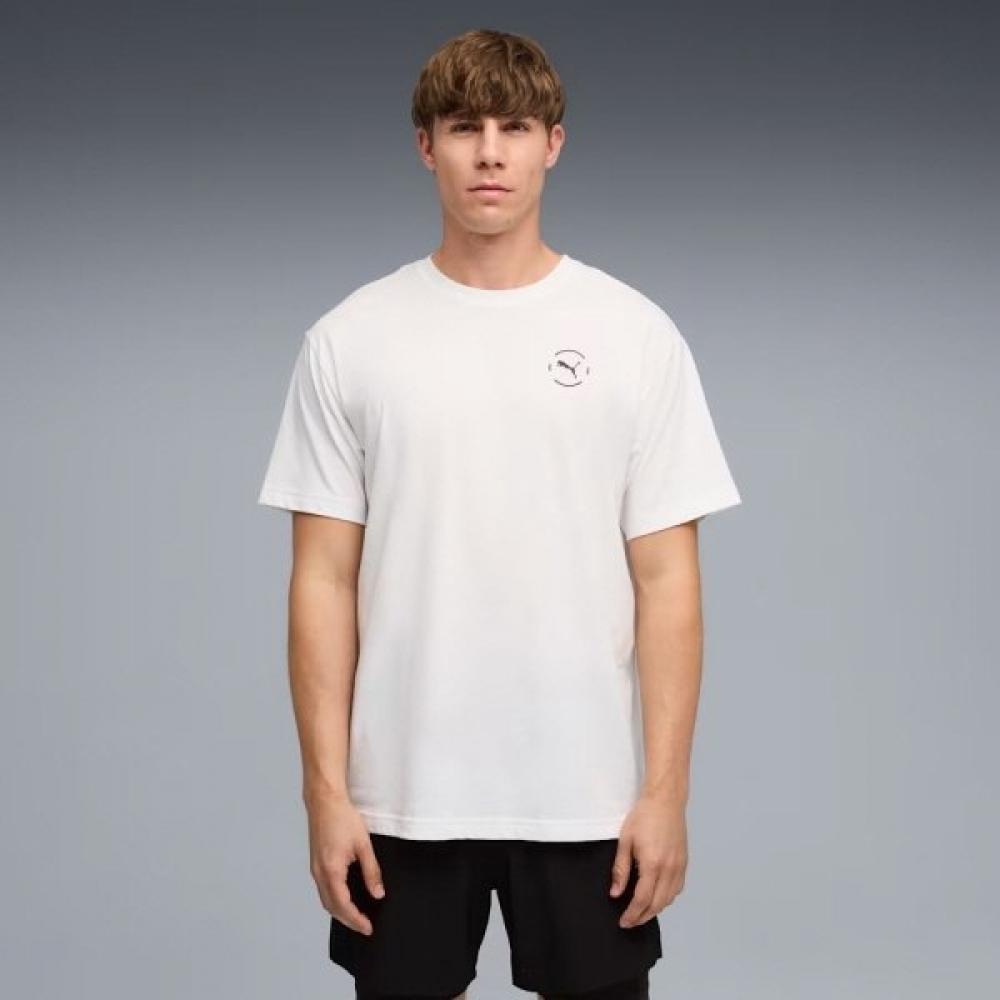 PuMa Men S ShorT Sleeve Running T ShirT M Run Club Relaxed Graphic Tee 02 PUMA White/XXL(110)