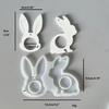 Bunny Easter Pendant Silicone Mold DIY Epoxy Resin Mold Egg Rabbit Hanging Tags Plaster Mold Chocolate Holder Molds Decor