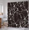 Shower Curtain, Digital Print Polyester, Marble Texture, 180X200Cm