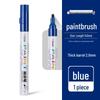 Deli S558 White Paint Pen: Waterproof, Oil-proof, Colorfast Tire and Touch-up Marker for Gold Lettering.