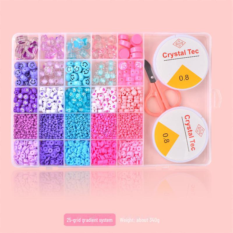 25-Grid DIY Polymer Clay Bead Set for Jewelry Making