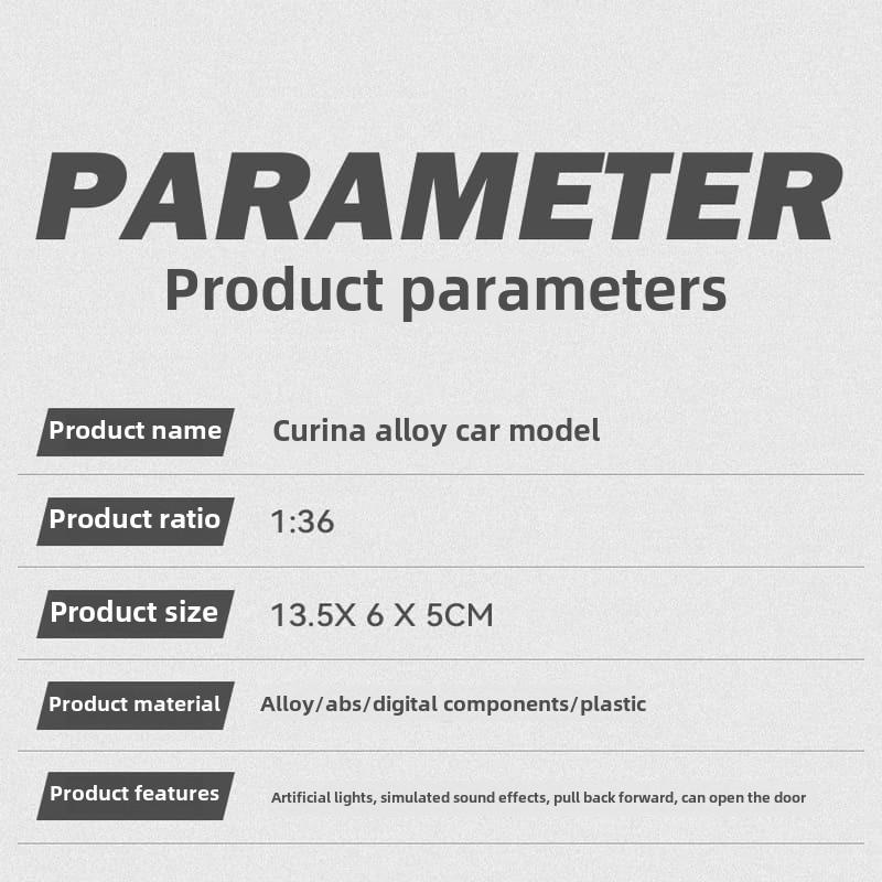 1:36 Cullinan Alloy Car Model Die-cast Toy with Sound and Light Vehicle Ornaments Toy Sound and Light Pull Back Children's Gift Trendy Accessories