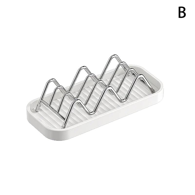 

Stainless Steel W-Shaped Soap Holder Space Saving Non-Slip Soap Storage Rack Drain Tray W-Shaped Taco Holder Sink Countertop as the picture