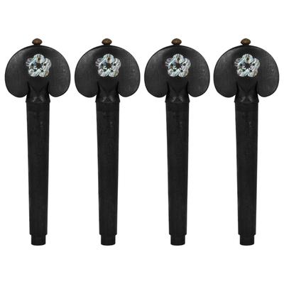 4Pcs Universals Cello Replacement Tuning Pegs Ebony Wood Cello Pegs Cello Parts Accessories Fittings Smooth Operate