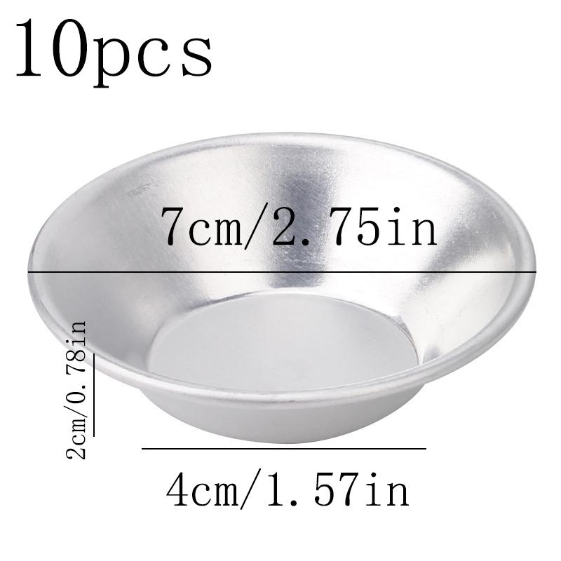10 Stück Antihaft-Eierkuchenform aus Aluminiumlegierung Wiederverwendbares Backzubehör Keks-Puddingform Mondkuchenform Backwerkzeuge