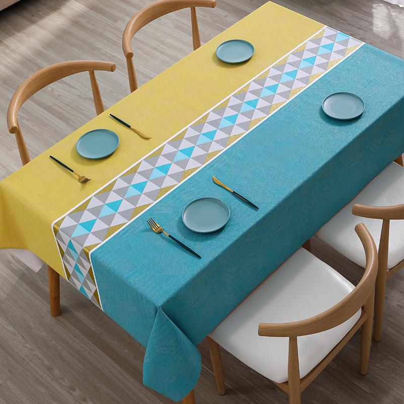 

Nordic Waterproof Tablecloth Stitching Rectangular Dinning Table Cover for Wedding Party Home Kitchen Decor 140-240cm