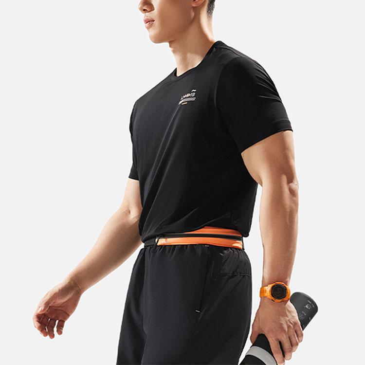 Li-Ning Comfortable Versatile Quick-Dry Short Sleeve T-Shirt Men Tops Black ATSU065-1