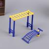 1/12 Dollhouse Park Fitness Equipment Model Dollhouse Simulation Sportscene Ornament Micro Scene Construction Props Pretend Toy
