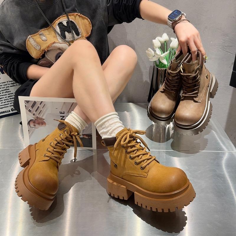 Women's Boots Thick-soled Mid Heel 2024 Hot Sale Winter Wear Resistant Water Proof Casual Comfortable Boots Botines De Mujer