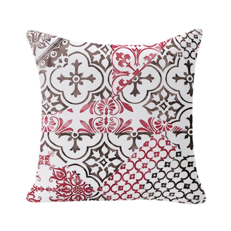 Einfacher geometrischer Druck Kissenbezug Abstraktes florales Wohnzimmer Sofa Kissenbezug