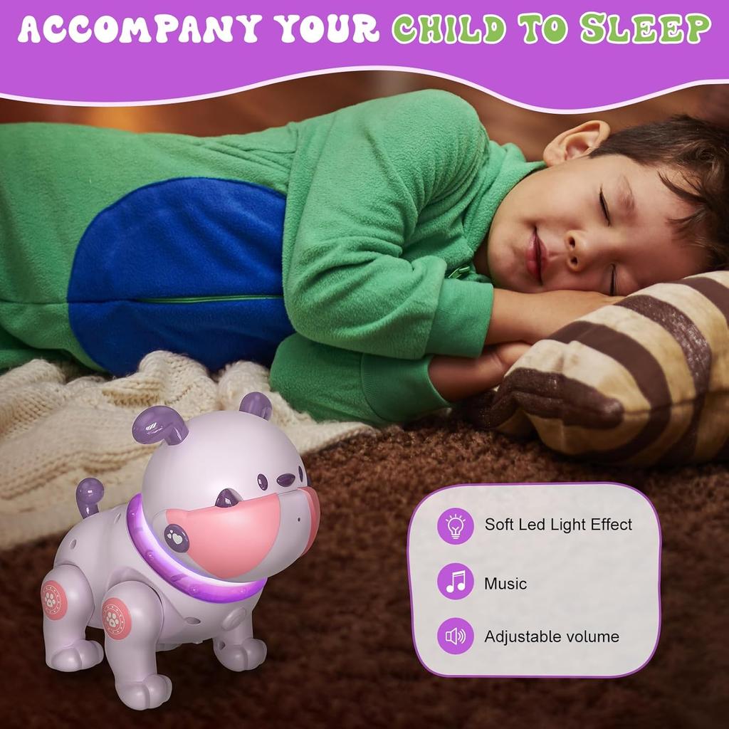 Robot Puppy Toys for Kids,Remote Control Robot Pet,RC Robot Dog With Dancing Music Recording Function,Gift for Toddler Boy Girl