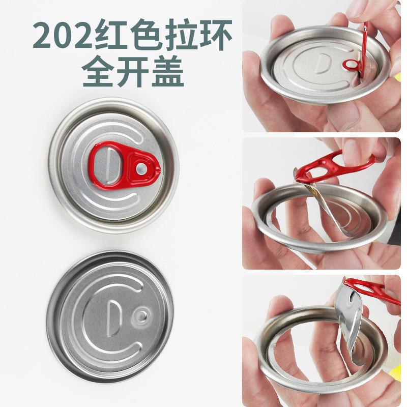 50/100 stk Trekkringlokk Drikke Brus Drikke Øl Cola Lokk Matboks Lokk Tetning Hold Fersk Lokk 55mm Bokslokk Gjenbrukbar