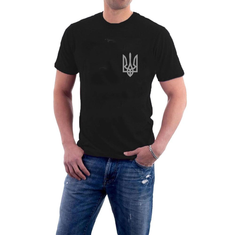 

Ukraine Small Trident T-shirt Russia Invasion Coat of Arms Insignia Charity Tee. M