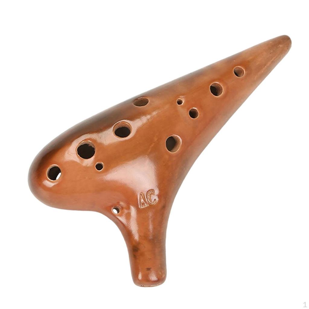 12 Hole Alto C Ocarina Practical Portable with Storage Bag Tenor for Children Beginners