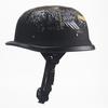 Exclusive Export Product: Dark Black Crow Skull Soldier Harley-style Helmet, Suitable for All Seasons, Trendy Half-cover Scooter Helmet