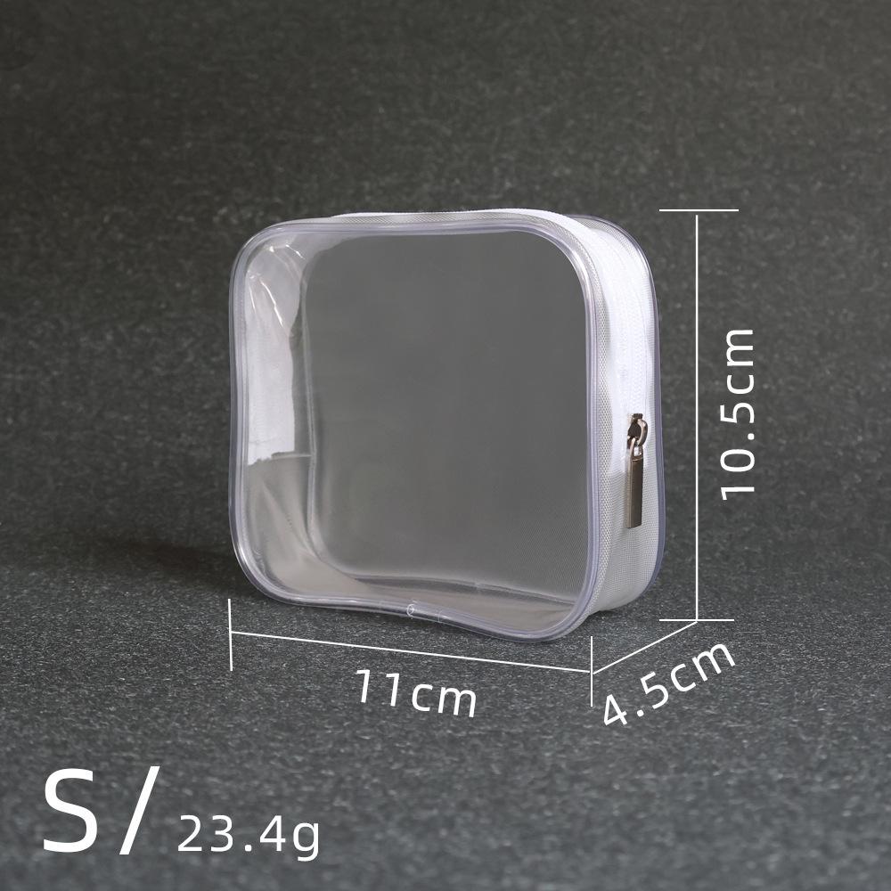 

Clear Waterproof PVC Makeup Bag - Portable Travel Cosmetic & Wash Bag with Plastic Zipper