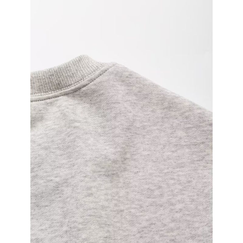 Kaslead New Arrival Women's Clothing Fashion Style Fashion Casual Minimalist Easiest for Match Printed Short Sweatshirt 0264361