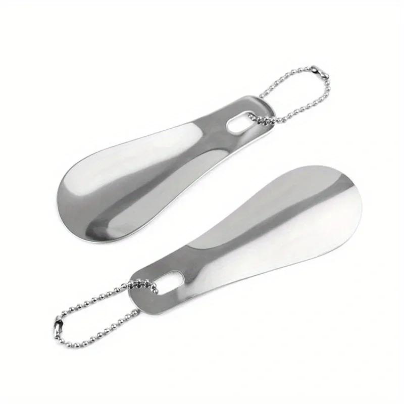 1pc Stainless Steel Metal Shoehorn, Portable Shoehorn, Shoe Wearing Aid, Essential for Home Travel