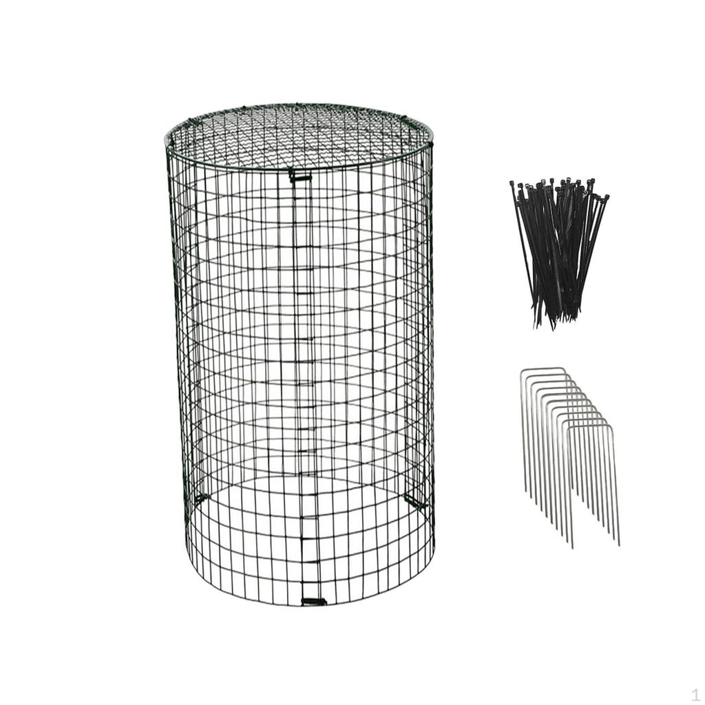 Garden Cage Animal Barrier Wire Cloche Ground Stakes Windproof Fencing for Small Plants Flowers