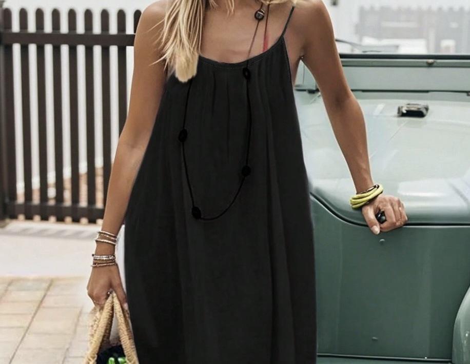 Europäisches & Amerikanisches Damen Strand Resort Spaghettiträger Kleid - Sexy Kurzer Rock Bikini Cover-up Stil