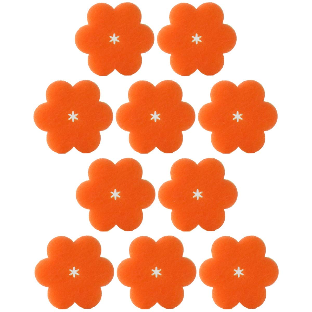 Myrna Flower Set of 10 Sponge, Orange, K364O, оранжевый