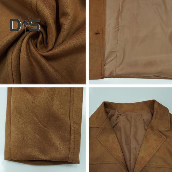 Dámský oblek Kabát Klopa Dlouhý rukáv Knoflíky Zapínání Bunda Jednobarevné Obchodní svrchní oděvy v městském stylu