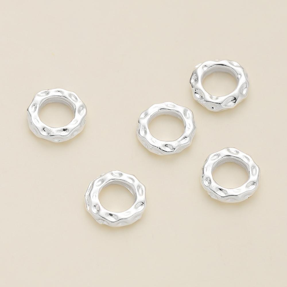 5Pcs/Pack 14/18k Gold Color Plated Big Hole Round Spacer Beads Cap for Jewelry Making Bracelet Necklace DIY Accessories