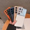 Retro PU Leather Pattern Magnetic Case For Samsung S24 S2 FE S26 Ultra S26 Plus Large Window Lens Protection Shockproof Cover