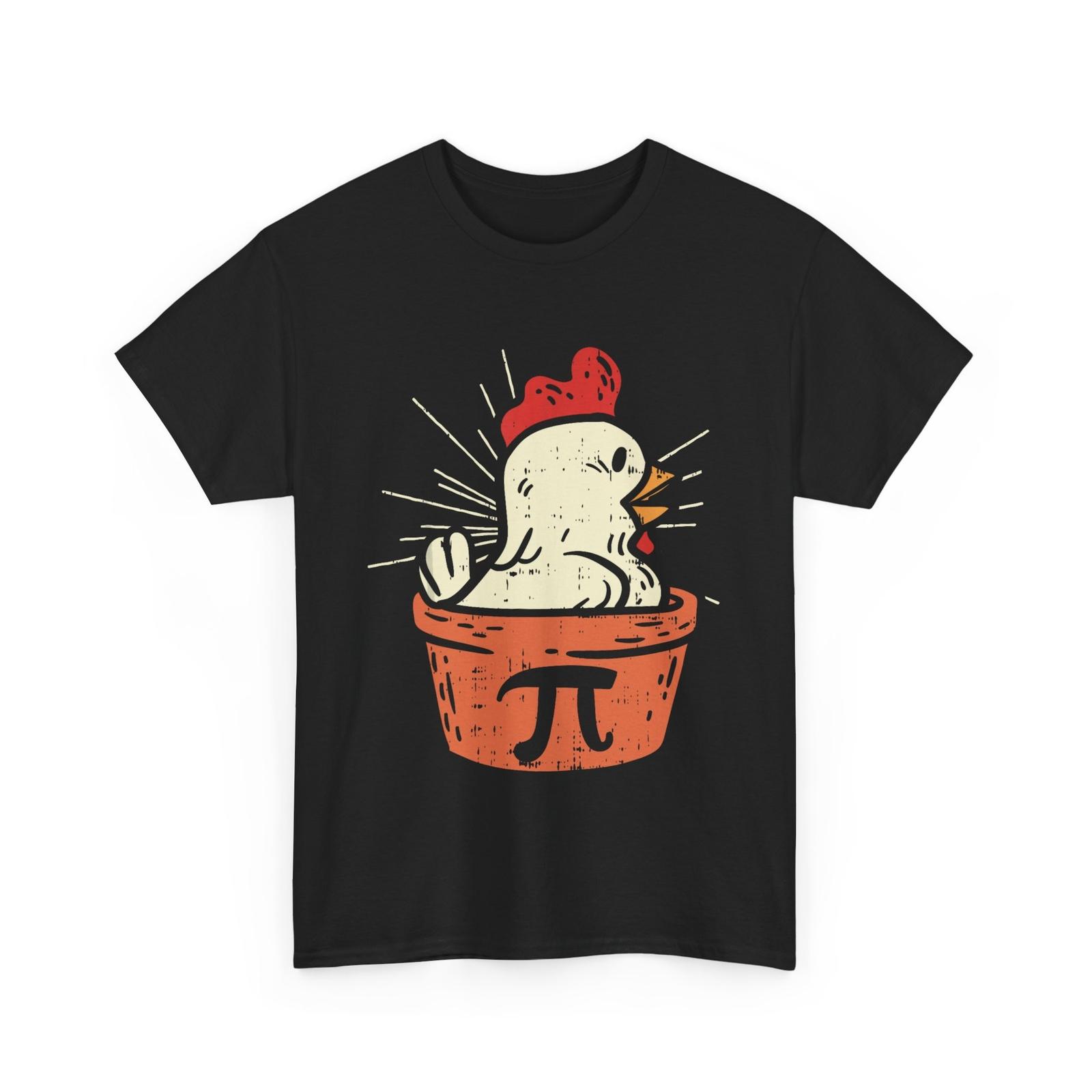 Pi Day Chicken Pot T-Shirt Mens Womens Tees Top, Math Lovers Pi 3.14 Funny Shirt 4XL