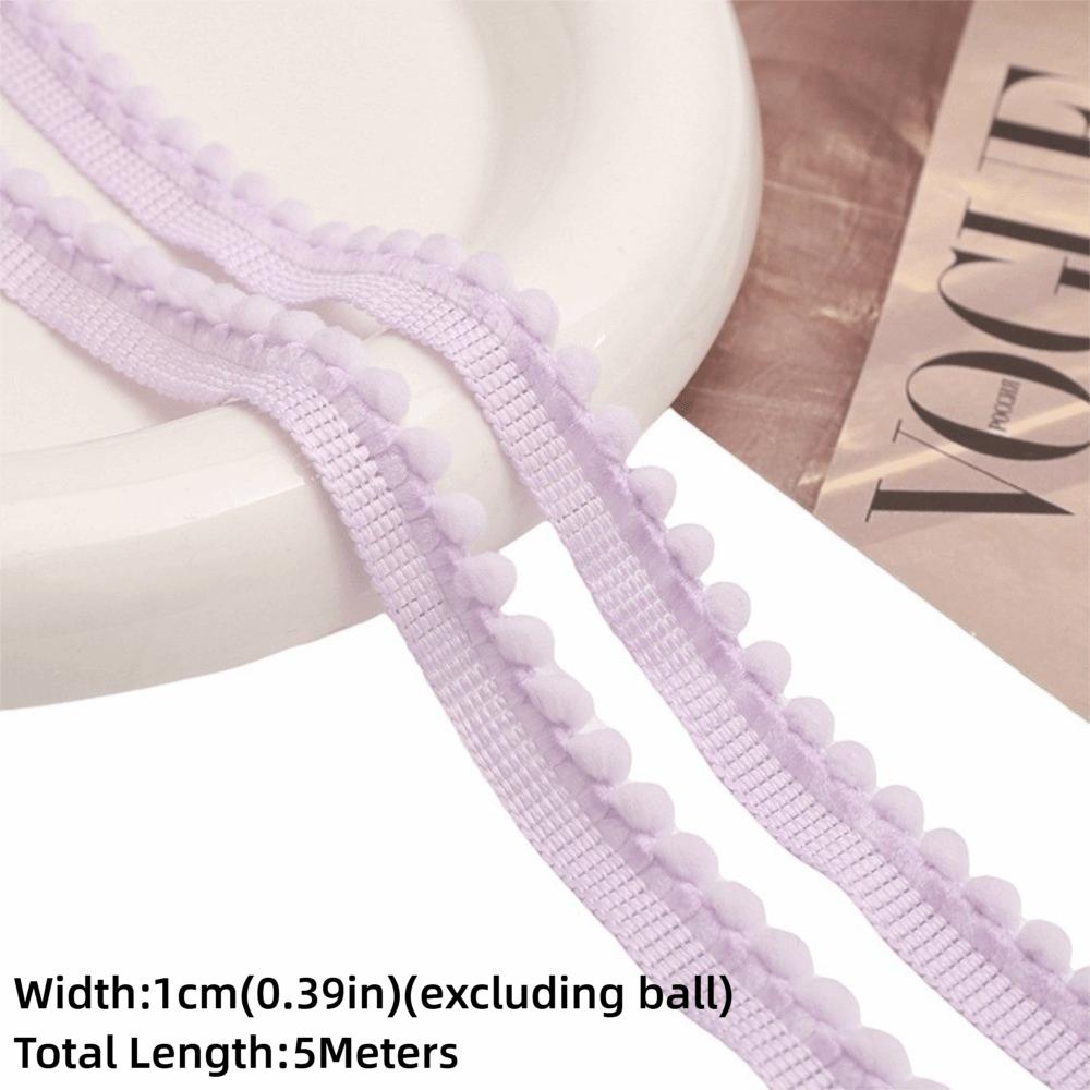 High Quality Mini Pom Pom Fringe Ribbon Colorful DIY Sewing Lace Trim Fringe Pompoms Lace Pillow Curtains Home Decor