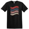 America Vintage Retro T Shirt Patriotic Graphic Tee Fourth of July Fun