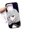 Hollow Black Cat Beauty Girl for Apple 17/16pro Mobile Phone Case iPhone 15IMD Glitter 13 Cartoon 14