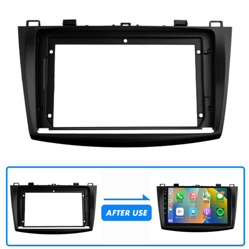Для MAZDA 3 2010 2011 2012 2013 Автомобильная магнитола Рамка для магнитолы Панель для GPS-навигации Комплект для замены Панель Лицевая панель Аксессуары чёрный